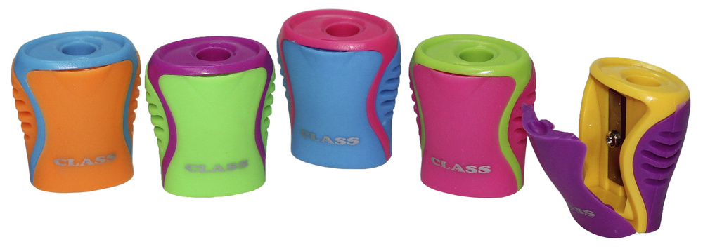 Підстругачка для олівців CLASS (4814С), пластикова, з контейнером